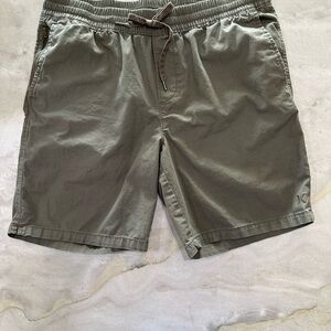 Hurley Olive Drawstring 100% Cotton Shorts